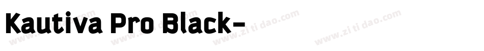 Kautiva Pro Black字体转换